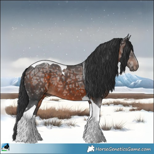 Horse Color:Brown Ice Tobiano Rabicano 