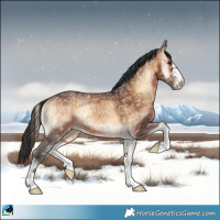 Horse Color:Brown Ice Onyx Rabicano Brindle