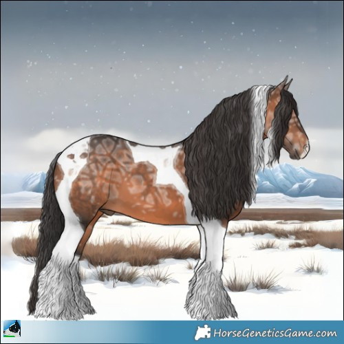 Horse Color:Brown Ice Mushroom Tobiano 