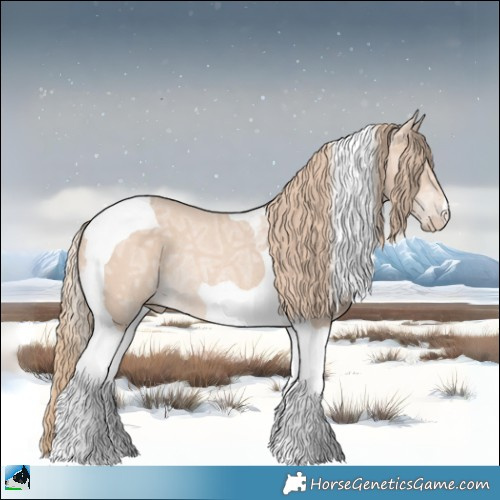 Horse Color:Perlino Ice Tobiano Rabicano 