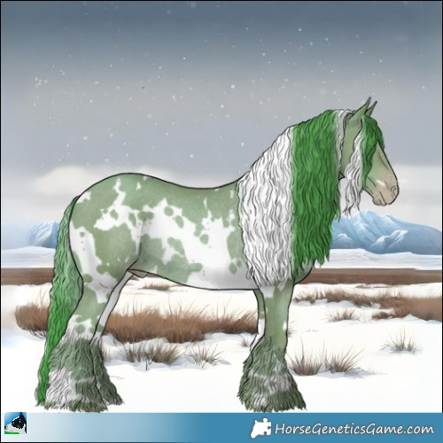 Horse Color:Watercolor White Spotted Classic Champagne Mushroom Rabicano 