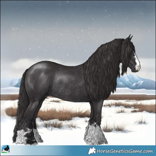 Horse Color:Smoky Black Mushroom Rabicano 