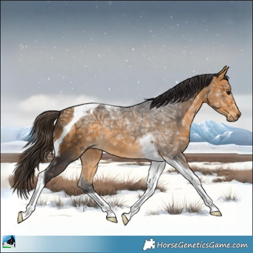 Horse Color:Buckskin Ice Tobiano