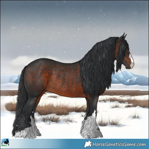 Horse Color:Brown Rabicano 