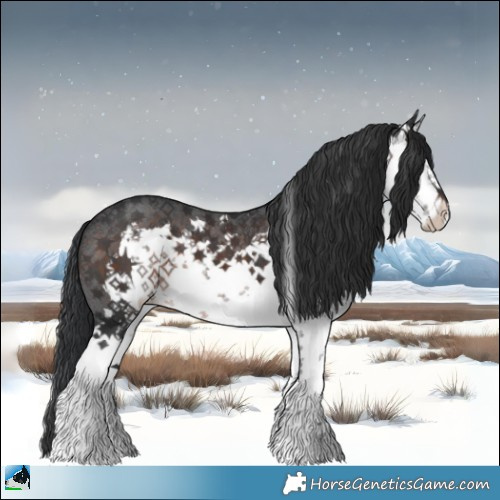 Horse Color:Brown Mushroom Sabino Rabicano