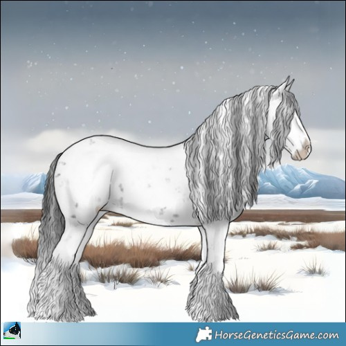 Horse Color:Grullo Mushroom Sabino Splash Rabicano Brindle 