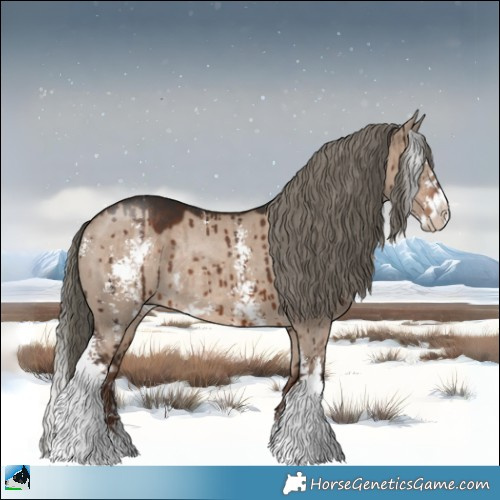 Horse Color:Liver Red Dun Mushroom Sabino Rabicano Brindle 