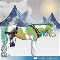 Horse Color:Watercolor Bay Splash Tobiano 