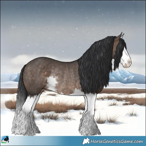 Horse Color:Brown Dun Mushroom Sabino Splash Rabicano 