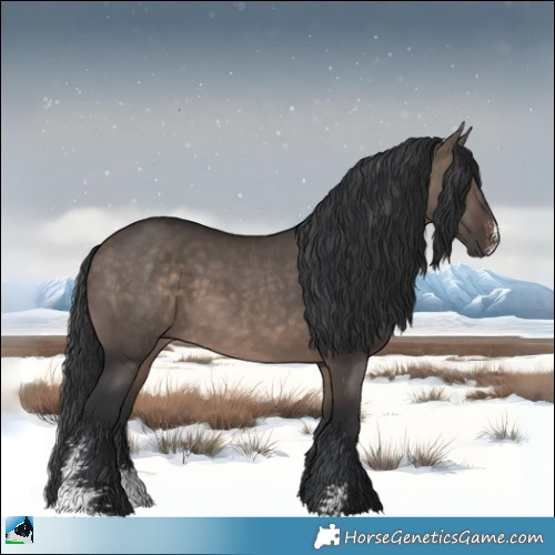 Horse Color:Brown Dun Mushroom Sabino Rabicano 