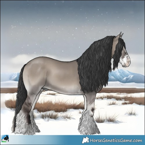 Horse Color:Grullo Onyx Mushroom Sabino 