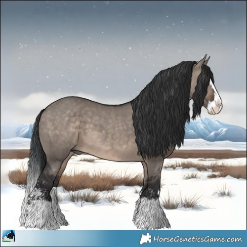 Horse Color:Brown Dun Mushroom Sabino Splash 