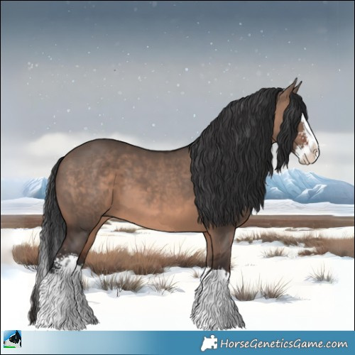 Horse Color:Brown Dun Mushroom Sabino Splash 