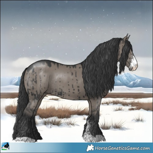 Horse Color:Grullo Mushroom Sabino Rabicano Brindle 