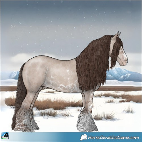 Horse Color:Classic Champagne Dun Mushroom Sabino Rabicano 