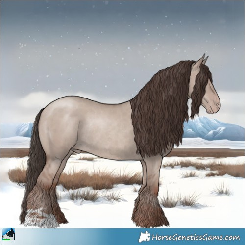 Horse Color:Classic Champagne Dun Mushroom Rabicano 