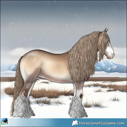 Horse Color:Liver Red Dun Onyx Sabino 