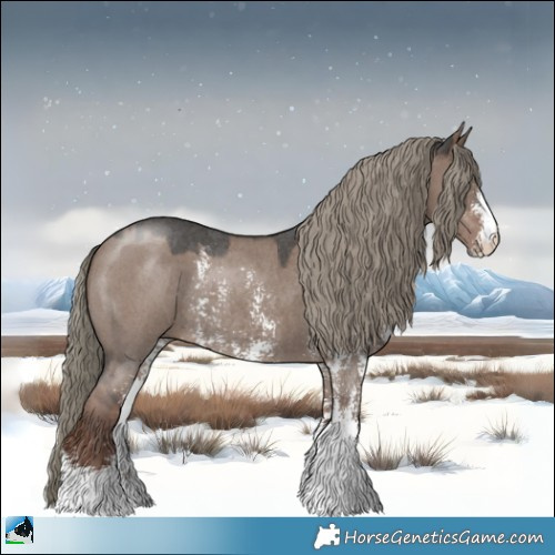 Horse Color:Liver Red Dun Mushroom Sabino Rabicano 