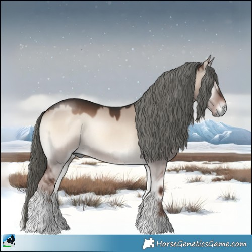 Horse Color:Liver Red Dun Onyx Mushroom Sabino Rabicano 