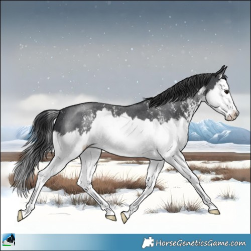 Horse Color:Black Mushroom Sabino Splash 