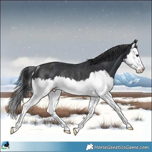 Horse Color:Black Mushroom Splash Rabicano 