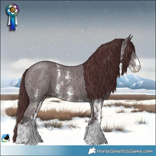 Horse Color:Chocolate Brown Ice Sabino 