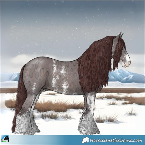 Horse Color:Chocolate Brown Ice Sabino 