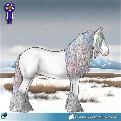 Horse Color:Nacre Chocolate Silver Brown Chinchilla Ice Sabino 