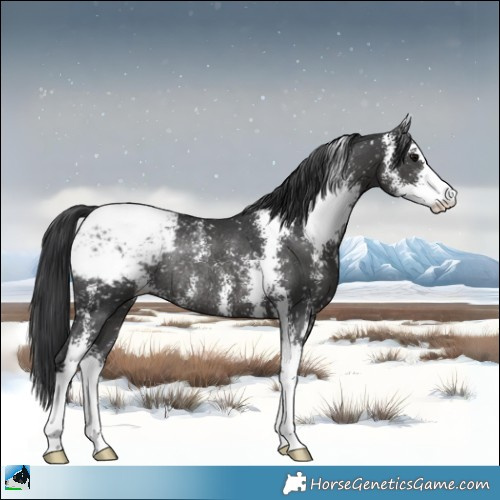 Horse Color:Black Sabino Snowcap Rabicano 