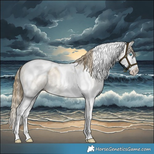 Horse Color:White Spotted Buckskin Pearl Dun Splash Tobiano 