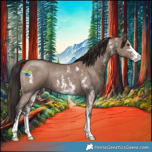 Horse Color:Liver Red Dun Sabino 