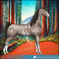 Horse Color:Liver Red Dun Sabino 