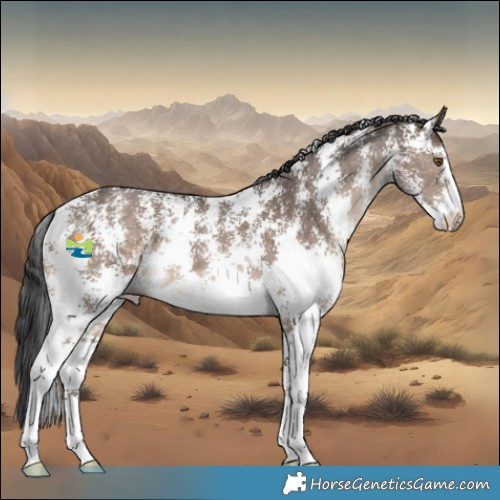 Horse Color:Brown Dun Sabino Rabicano 