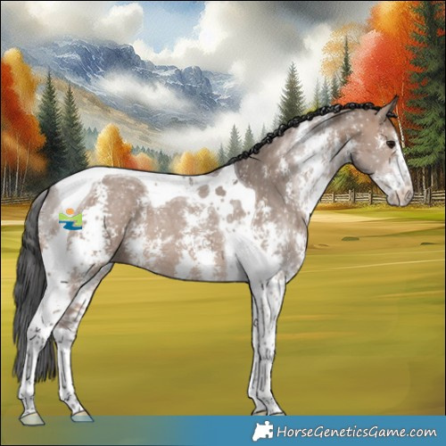 Horse Color:Brown Dun Sabino Tobiano 