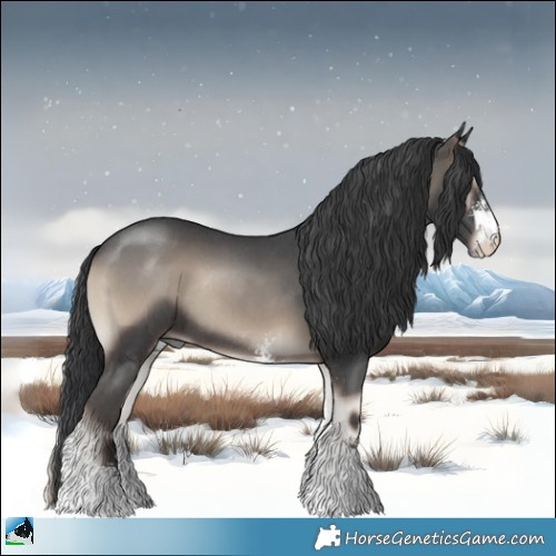 Horse Color:Blue Onyx Sabino Rabicano 