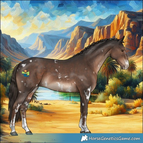 Horse Color:White Spotted Liver Chestnut Sabino 