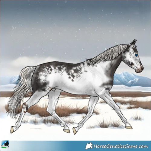 Horse Color:Liver Chestnut Mushroom Splash Frame Rabicano 