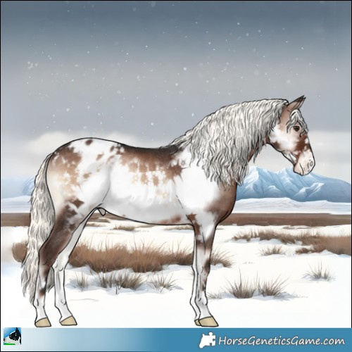 Horse Color:Liver Red Onyx Mushroom Frame Appaloosa Rabicano 