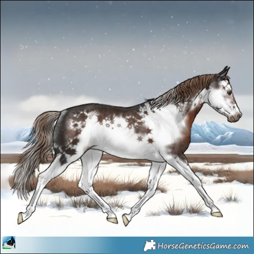 Horse Color:Liver Chestnut Splash Frame Rabicano 