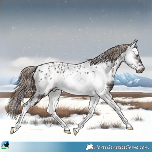 Horse Color:Liver Chestnut Mushroom Sabino Splash Frame Appaloosa 