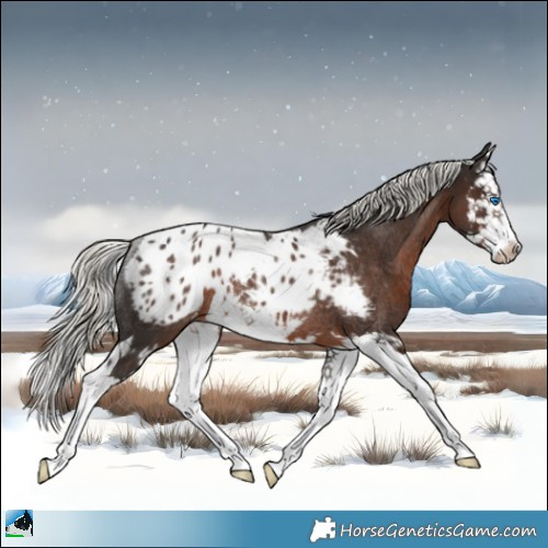 Horse Color:Liver Chestnut Mushroom Splash Appaloosa Rabicano 