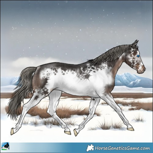 Horse Color:Liver Chestnut Mushroom Splash Frame Rabicano 