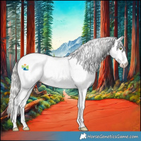 Horse Color:Silver Brown Dun Sabino Varnish 