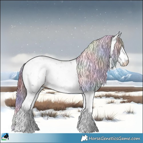 Horse Color:Nacre Chocolate Brown Chinchilla Sabino 