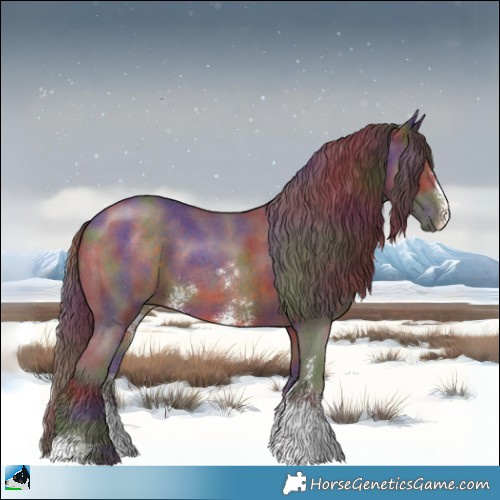 Horse Color:Nacre Chocolate Brown Sabino 