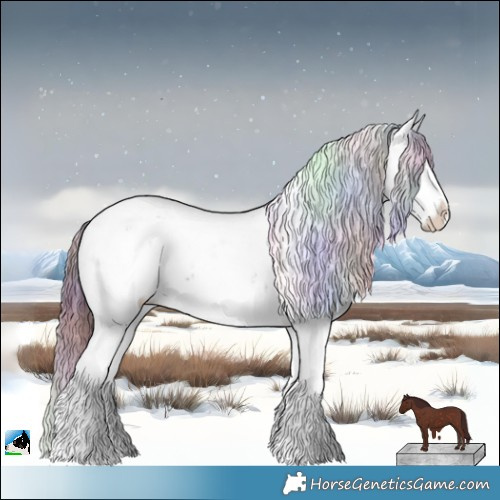 Horse Color:Nacre Chocolate Brown Ice Sabino 