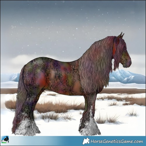 Horse Color:Nacre Chocolate Brown Ice Sabino Rabicano 