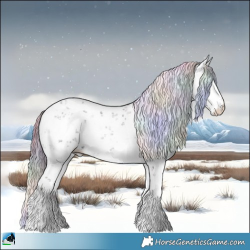 Horse Color:Nacre Chocolate Brown Chinchilla Ice Sabino Rabicano 