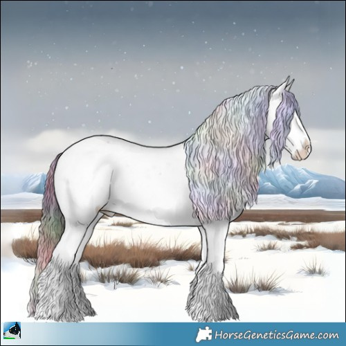 Horse Color:Nacre Buckskin Chinchilla Onyx Sabino Rabicano 