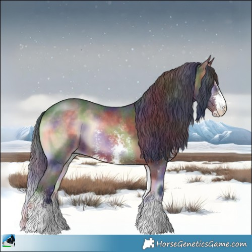 Horse Color:Nacre Brown Onyx Sabino 